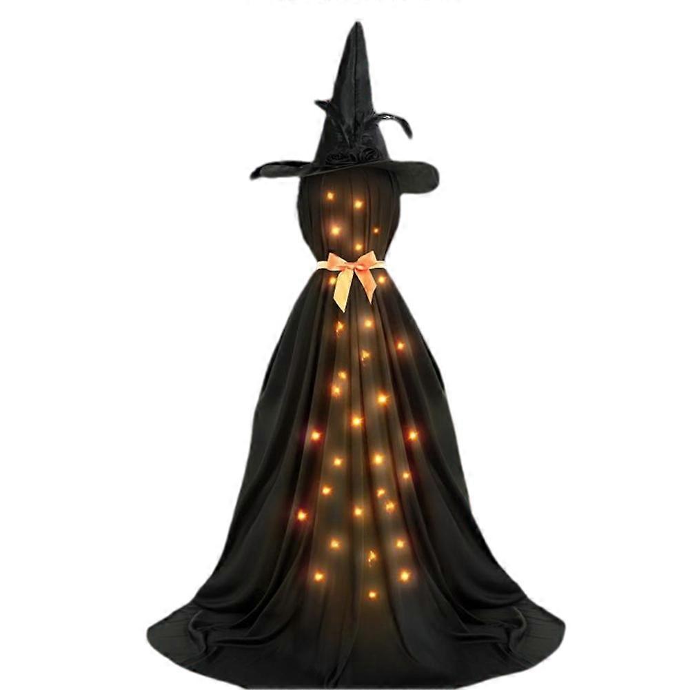 LED Glowing Black Ghost Decoration Black Ghost Veil Hat
