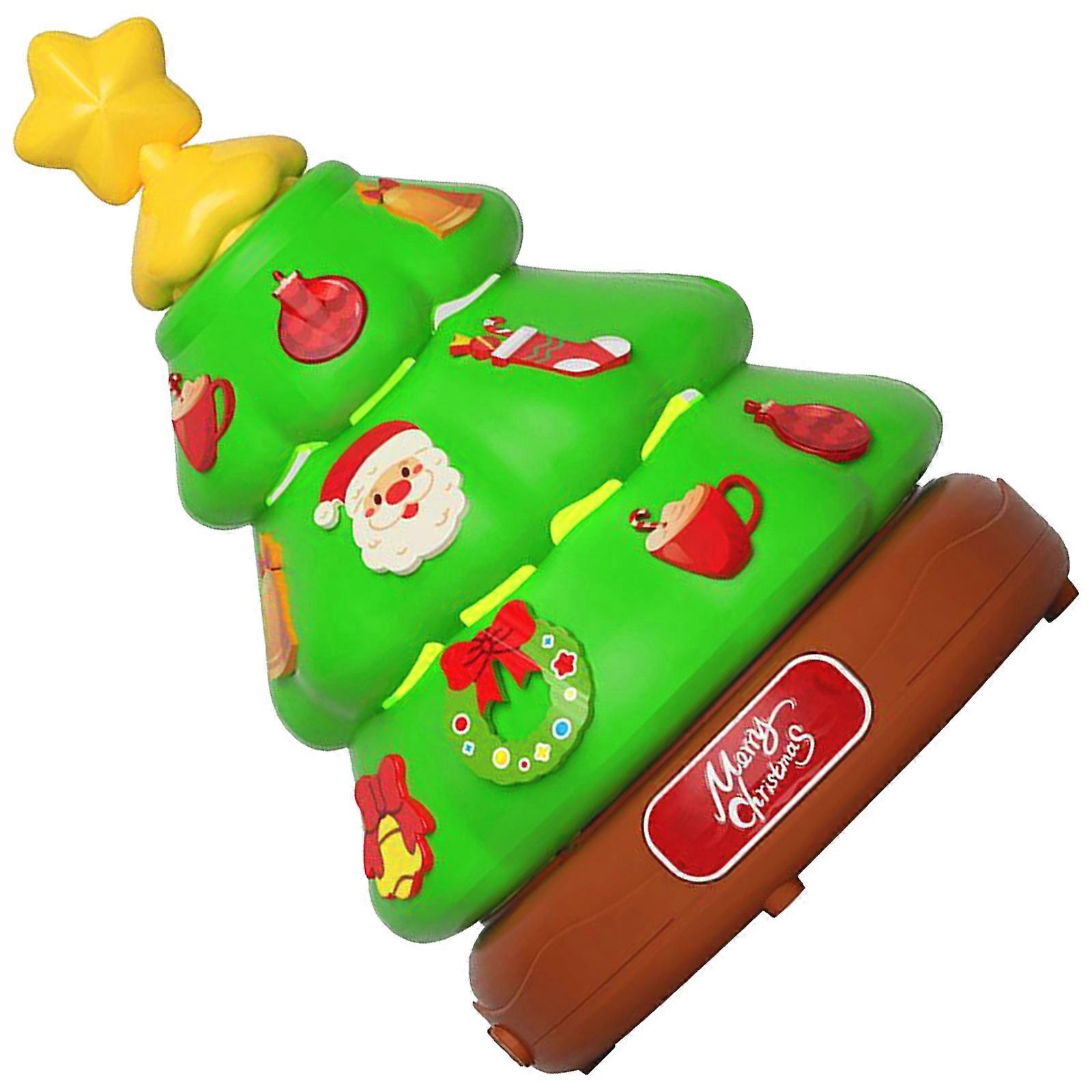 Bubble Guns with Automatic Blowing Bubbling Christmas Tree Shape Perfect for Outdoor Activities Bubble Blasting Guns for Kids Multicolor