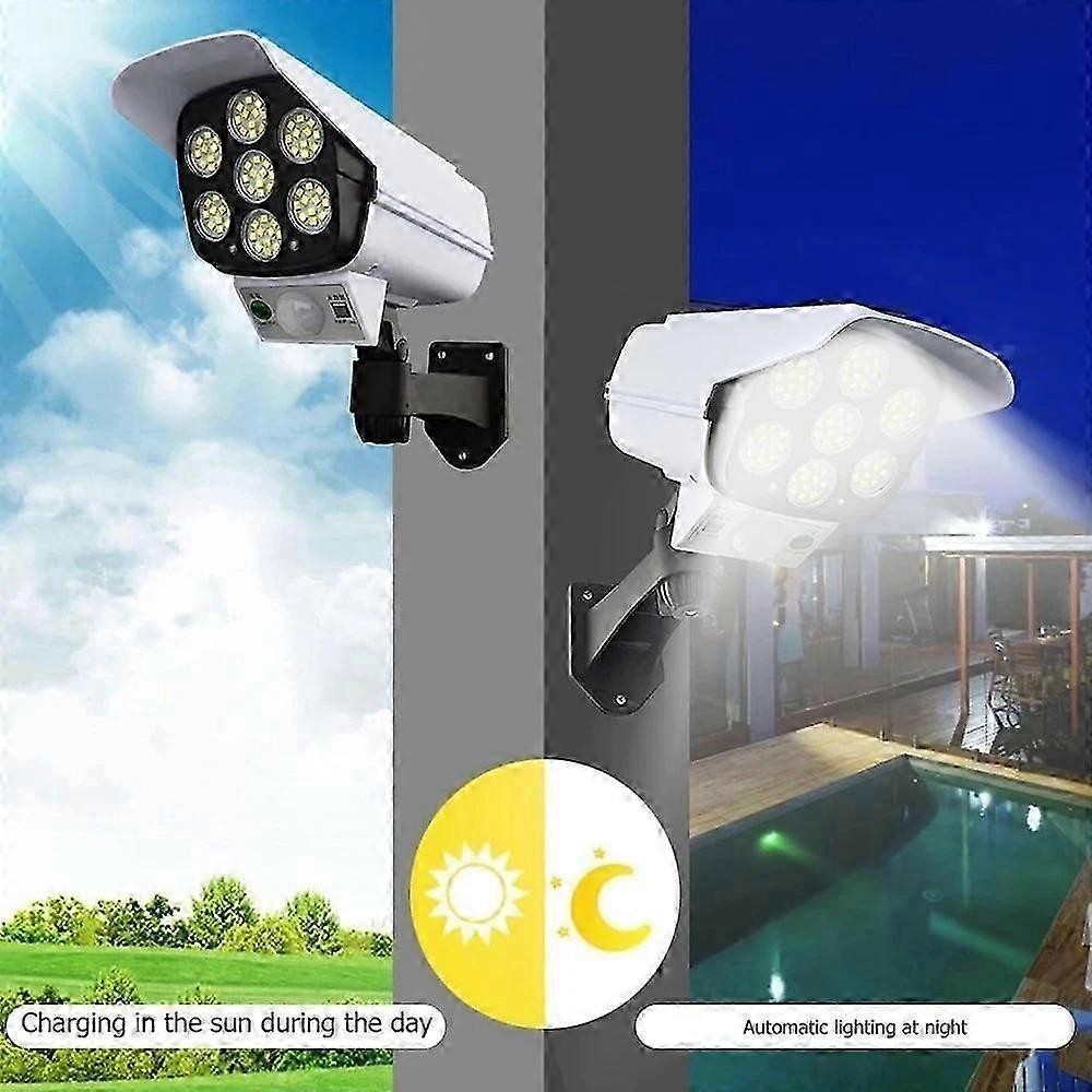 Outdoor Solar LED Light with Motion Sensor, Waterproof Wall Lamp for Courtyard, Garage or Secure Street - 77 LED with Remote Control