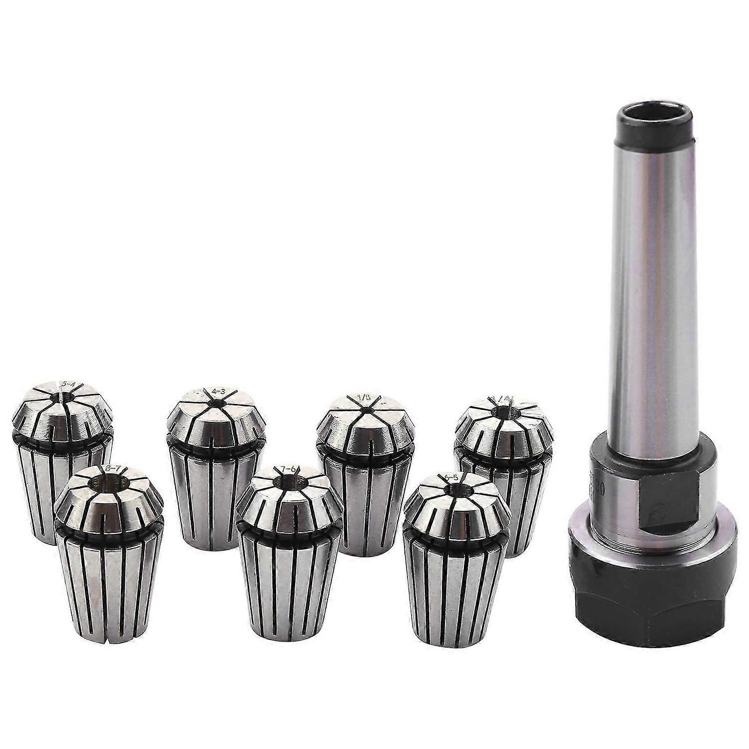 1set MT2 ER20 M10 MTB2 Collet Chuck Morse#2 Taper ToolHolder+7pcs collet Milling Extension Rod