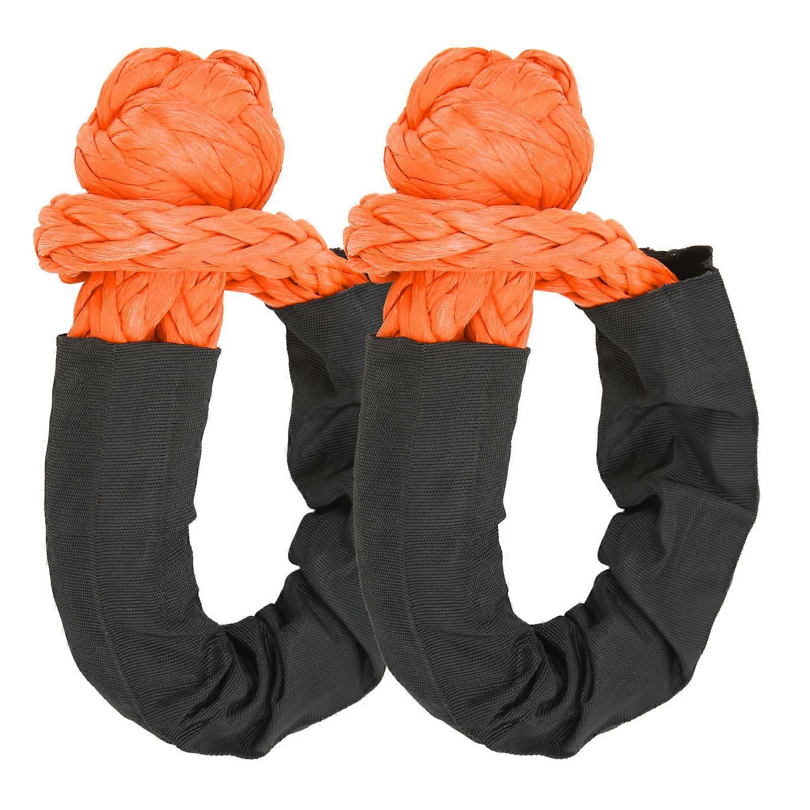 Offroad recovery soft shackle 35 tons for large vehicles - Orange