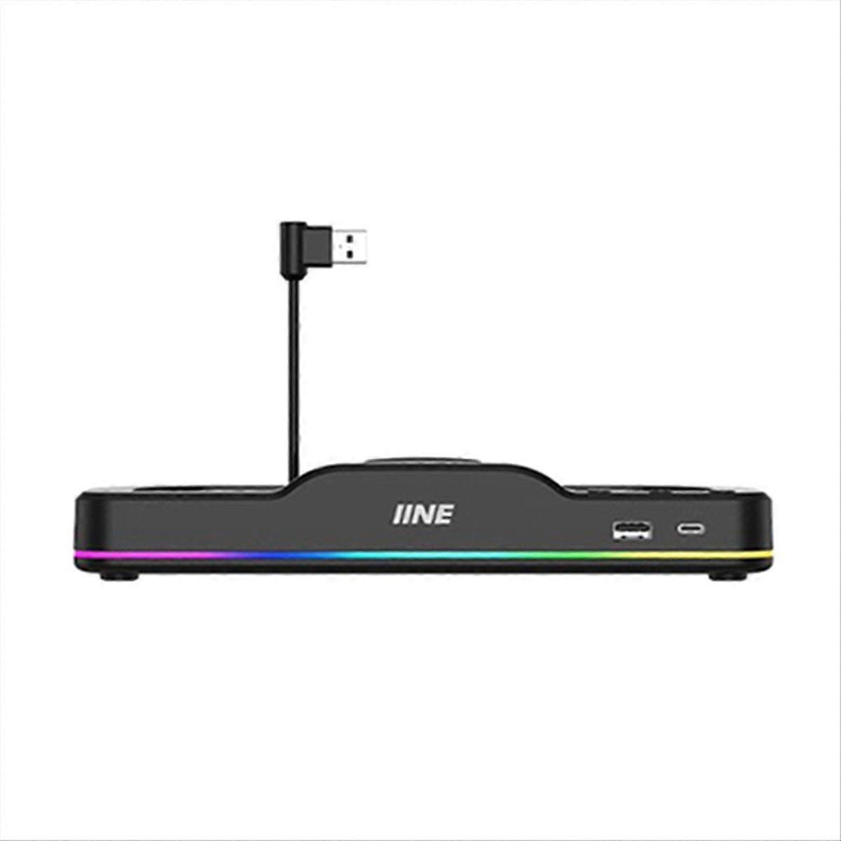 IINE Cooling Fan Switch 2 Dock Dual Fans with RGB Lighting Enhanced Cooling System for Gaming Conso