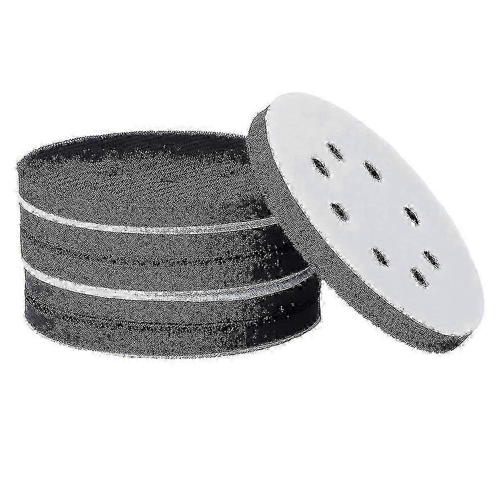 6pcs 5 Inch(125mm) 8-hole Soft Sponge Interface Pad For Sanding Pads And Hook&loop Sanding Discs Fo