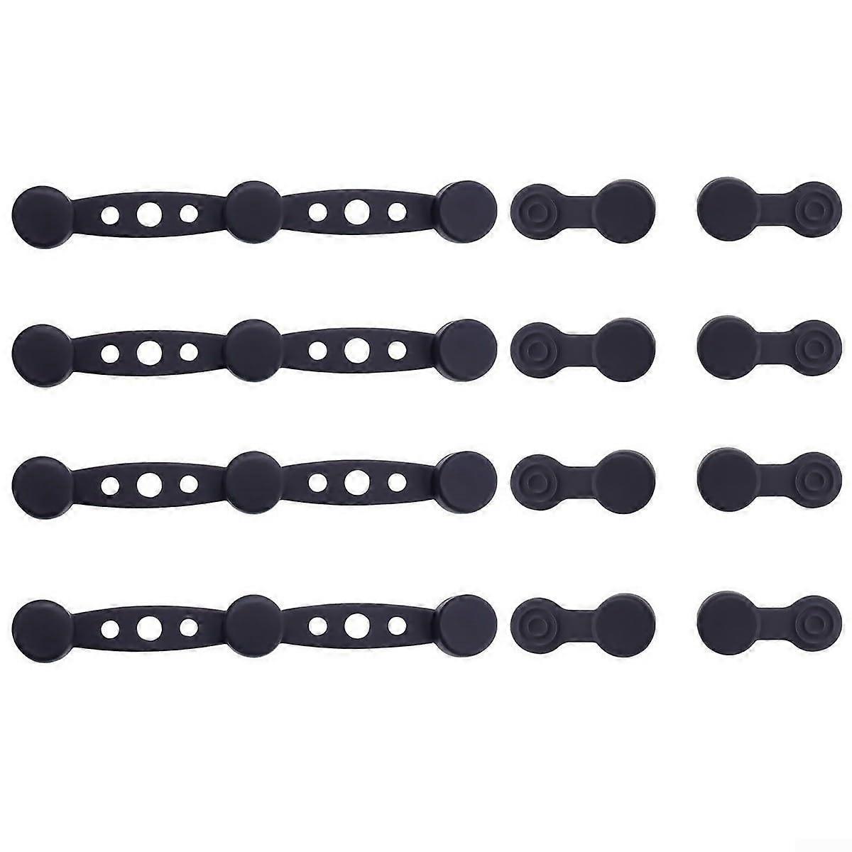 Air Fryer Silicone Buckle Set For Parchment Paper Secure Fixation Safe Material Black Compatible With Most Models