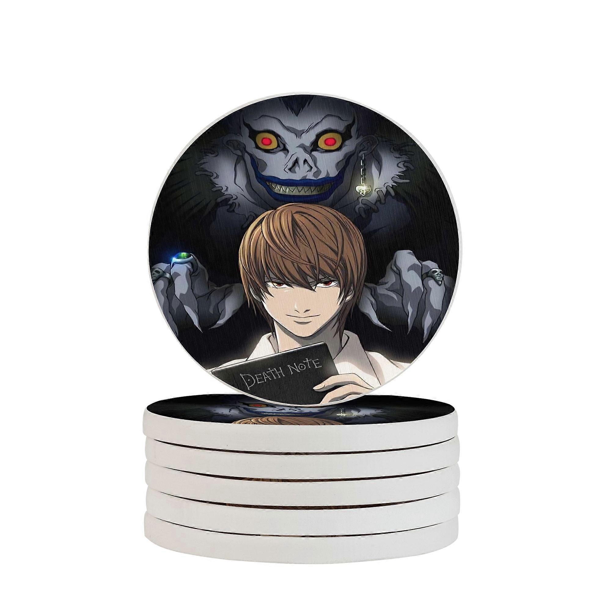 Death Note Absorbent diatomaceous earth coaster, odorless diatomaceous earth non-slip insulation protects the table top from damage One Size