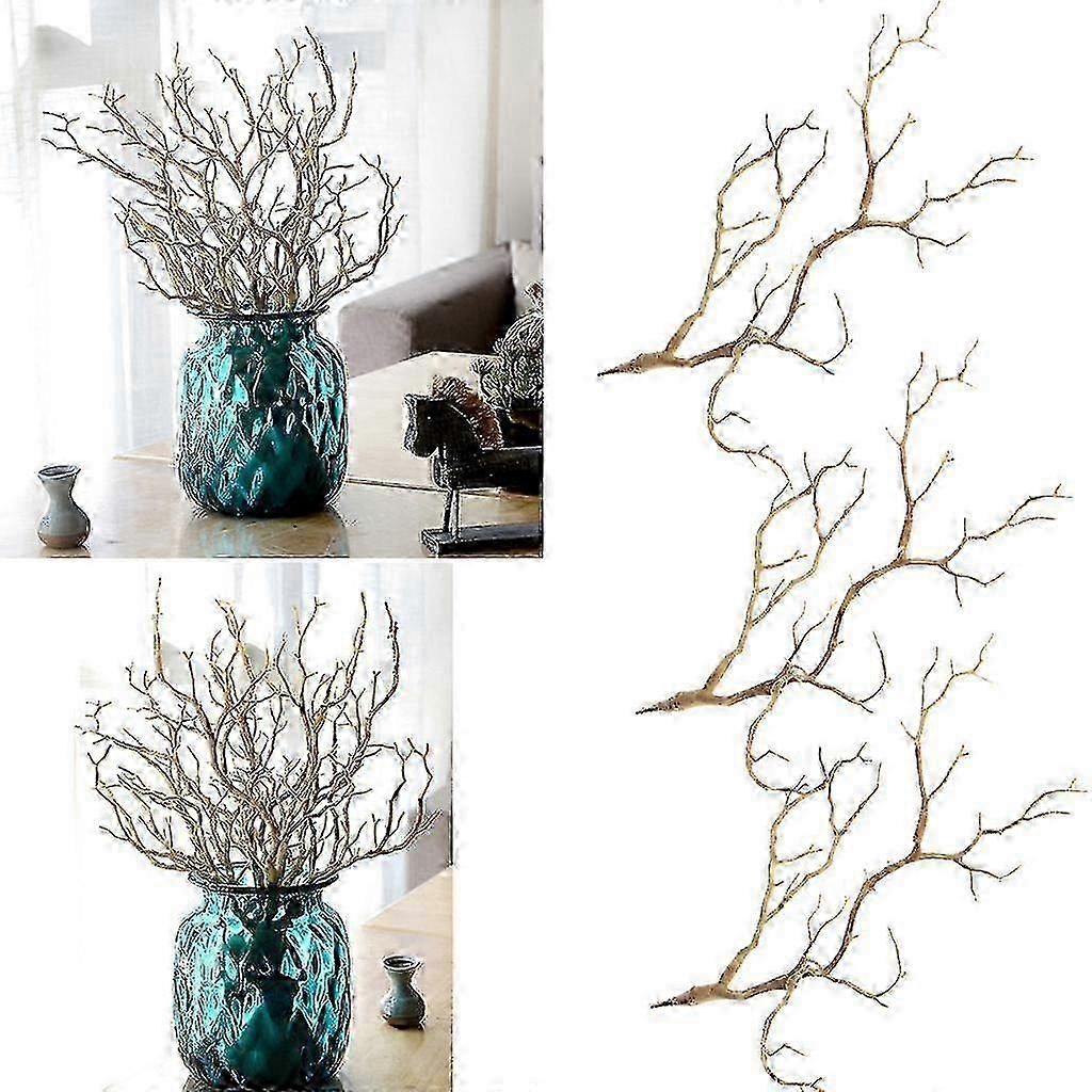 3pcs Artificial Branches Small Trees Twig Branch Table Decoration Coffee