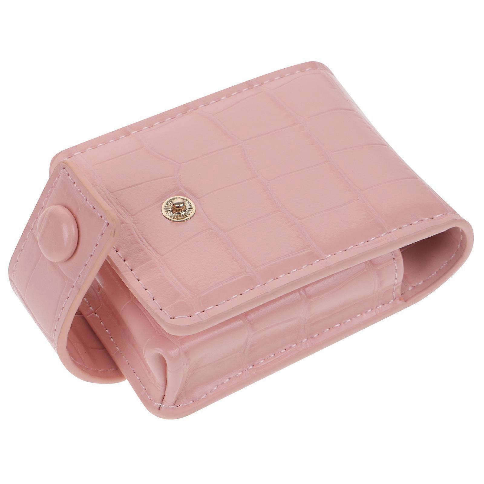 Compact Pink Lipstick Case for Storage Use with Mirror