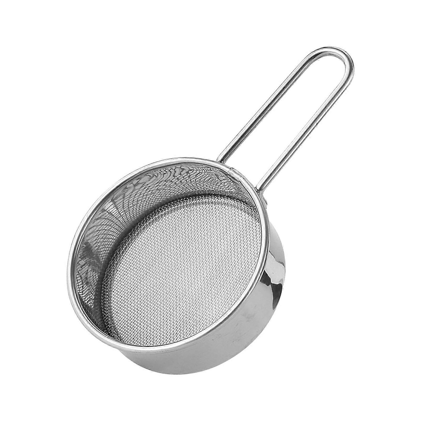 Flour Sifter with Long Handle Mini Fine Mesh Strainer for Baking, Tea and Powdered Sugar