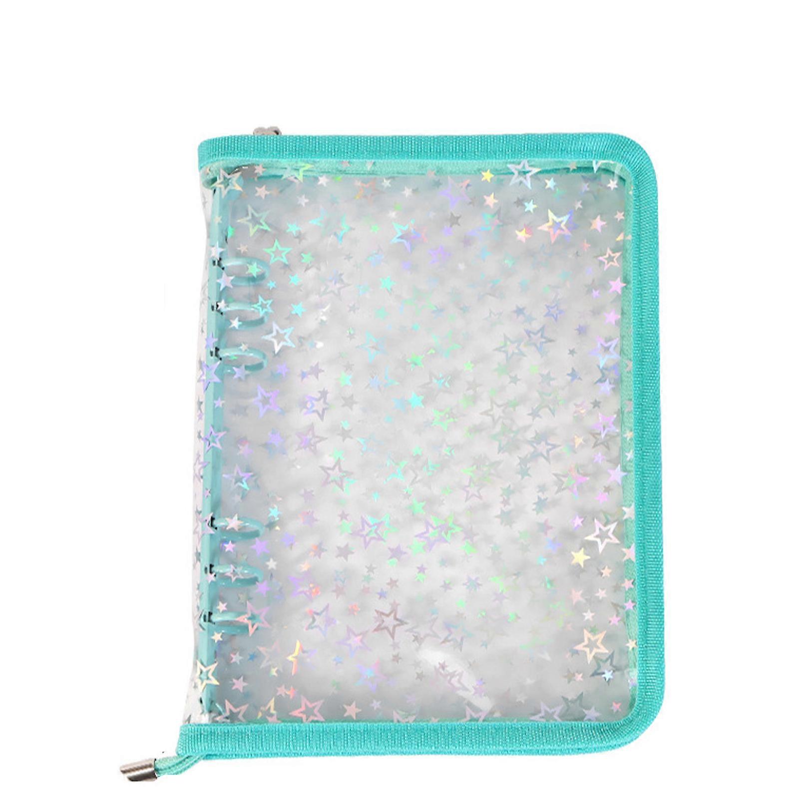 Vibrant Star Shape 6 Ring Sticker Organiser PVC Cover For School Office Supplies Multicolor