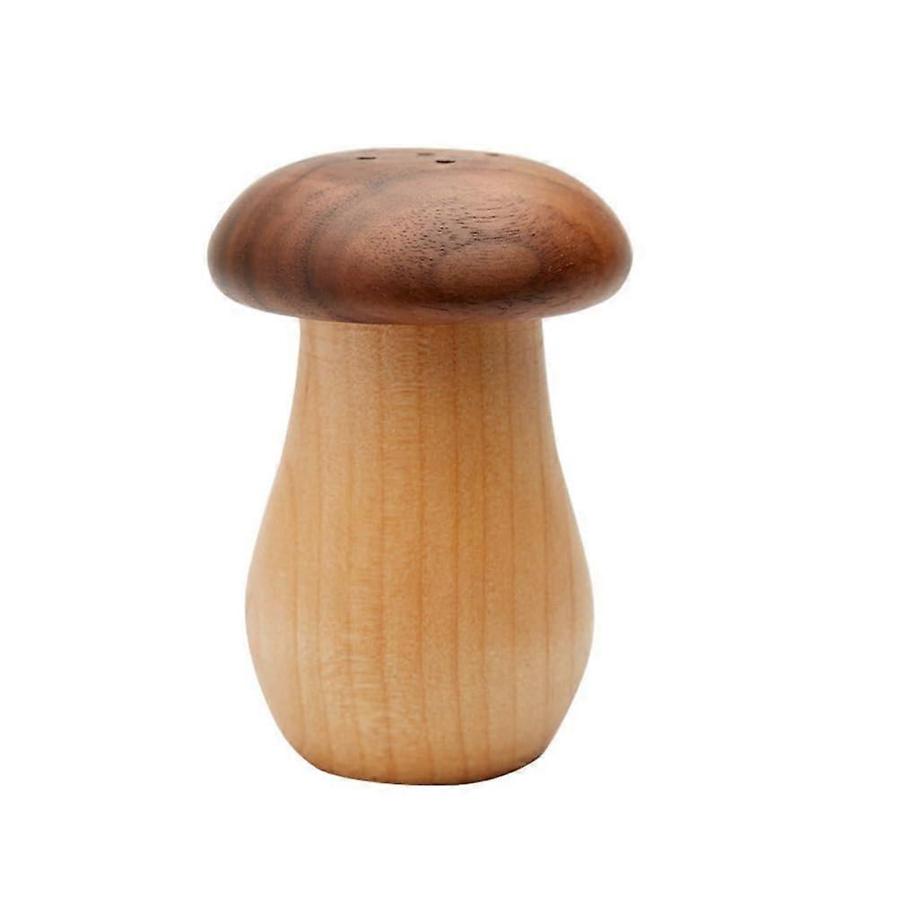 Mushroom Toothpick Holder Wooden Dispenser for Kitchen Dining Table Restaurant Brown