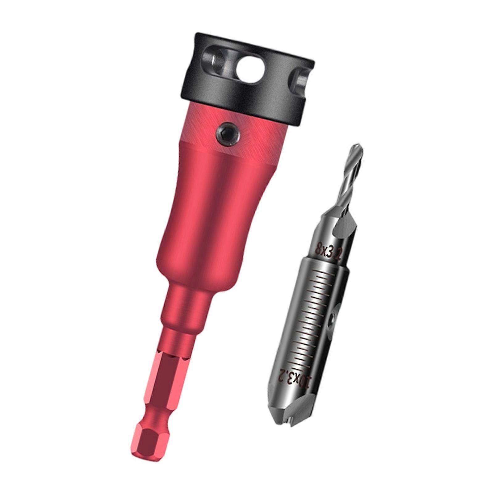 Adjustable Depth Stop Double Sided Countersink Drill Bit Set with 45 Degree Chamfer Cutter for Wood Plastic Multicolor