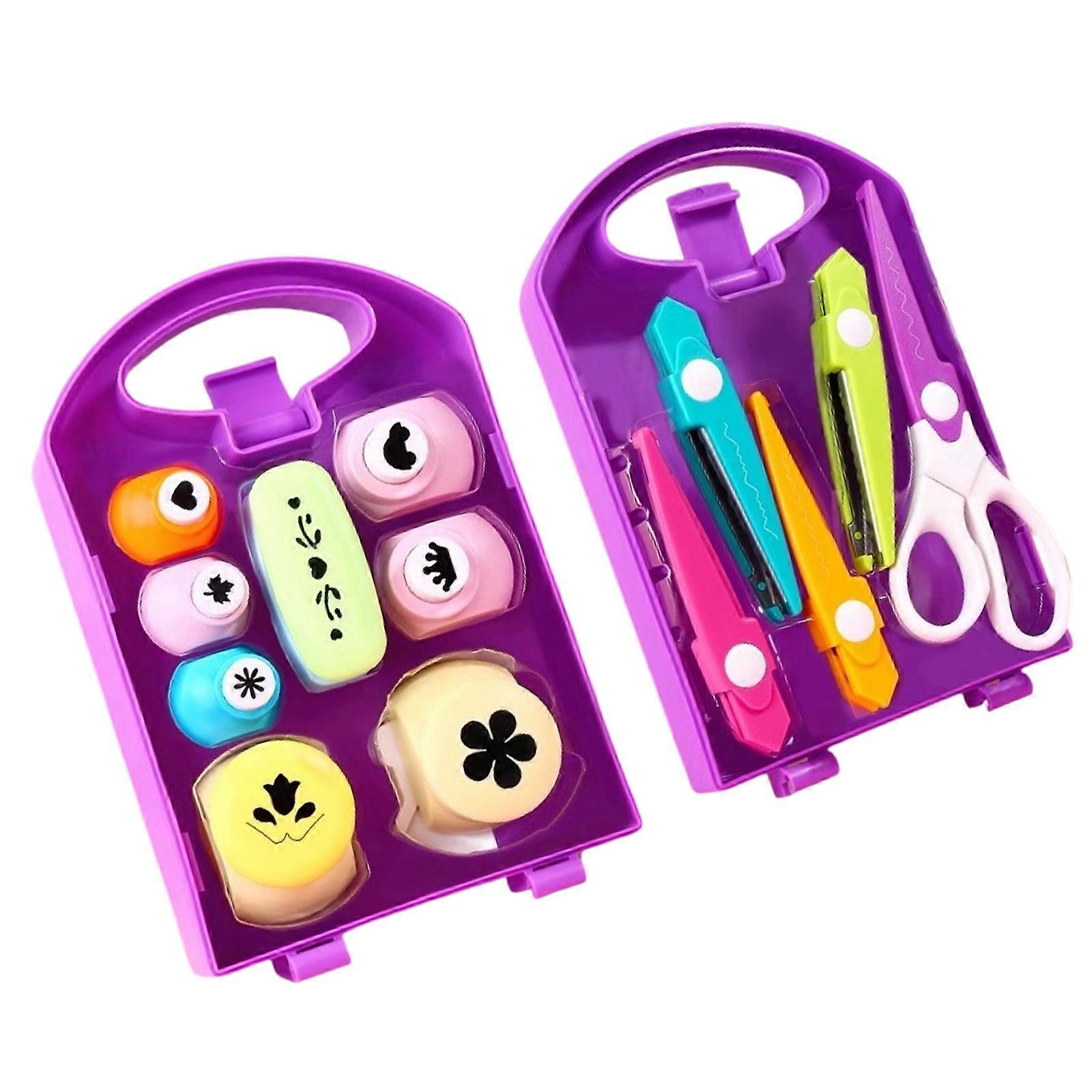 Flower Pattern Paper Hole Puncher Paper Cutter Tool For Children Classroom Art Craft Project Scrapbooking Card Making Multicolor