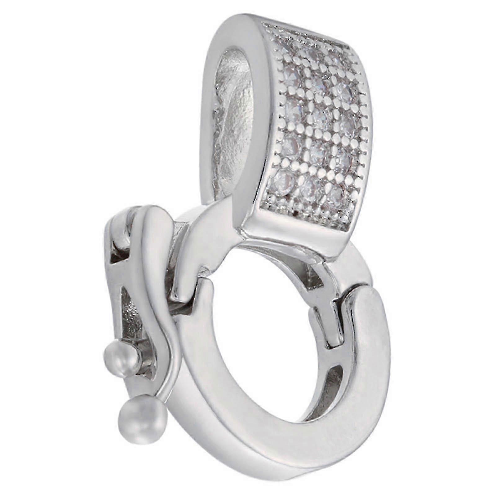 Fold Over Clasps Shortener Enhancer Interchangeable Bail Clasp Metal Pendant Clasp Connectors for Bead Jewelry Making