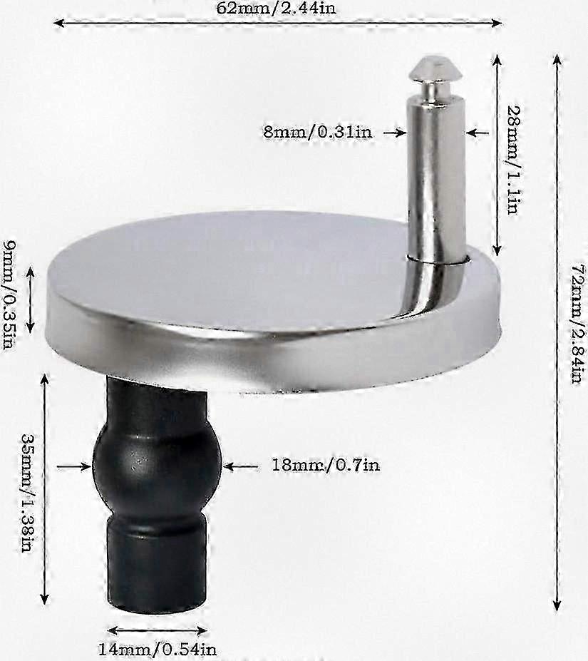 4 universelle toalettsetehengsler Hurtigutløserskruer i rustfritt stål for toalettsete