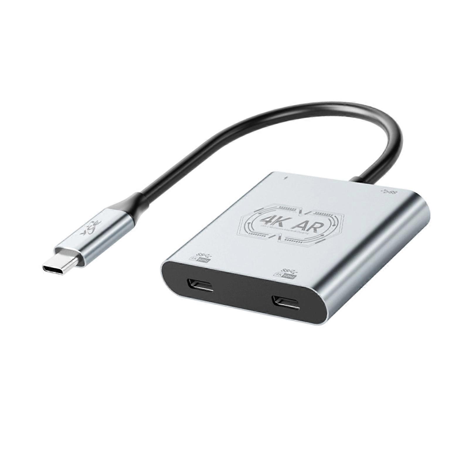 USB C To Double AR Glasses Adapter With Fast Charging And USB 3.0 Data Transfer For Gaming Consoles Laptops Multicolor