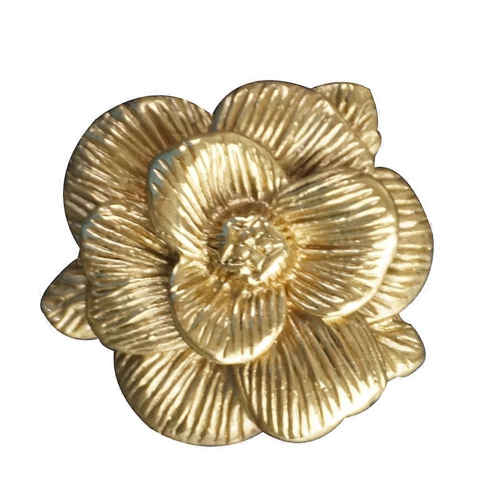 Practical Drawer Pull Knob Adorable Flower Cabinet Knob Small Copper Crafts Handle