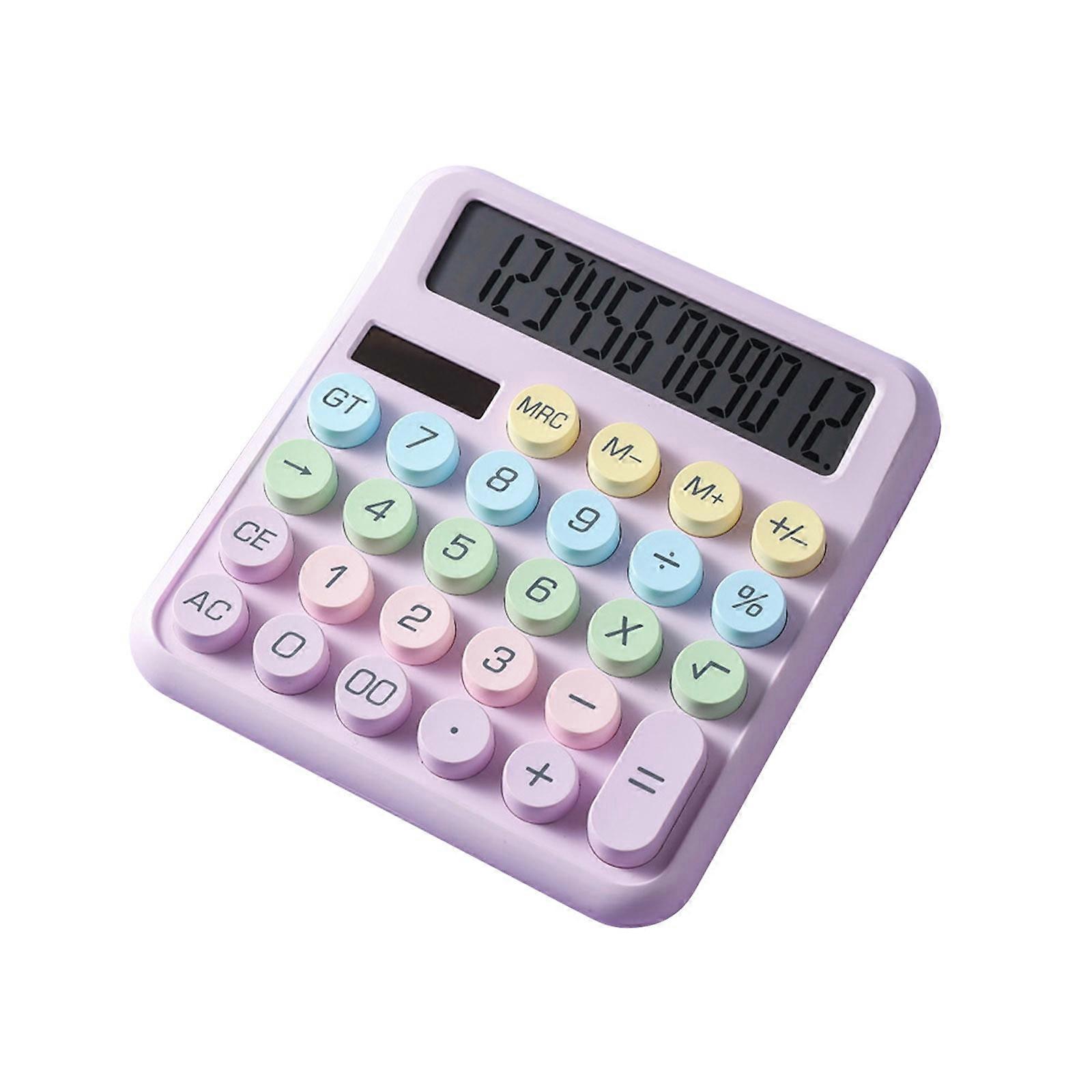 SLMOTUAE Scientific Calculators School Supplies College Solar Calculator High Color Dopamine 12 Bit Mechanical Key Scientific Computer
