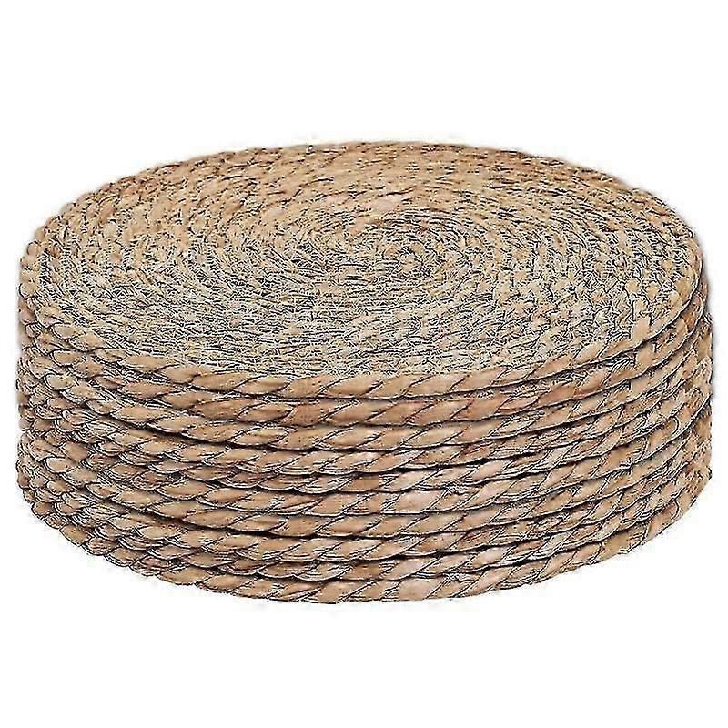 10 Set Woven Natural Hand-Woven Placemats for Dining Table 12' Round