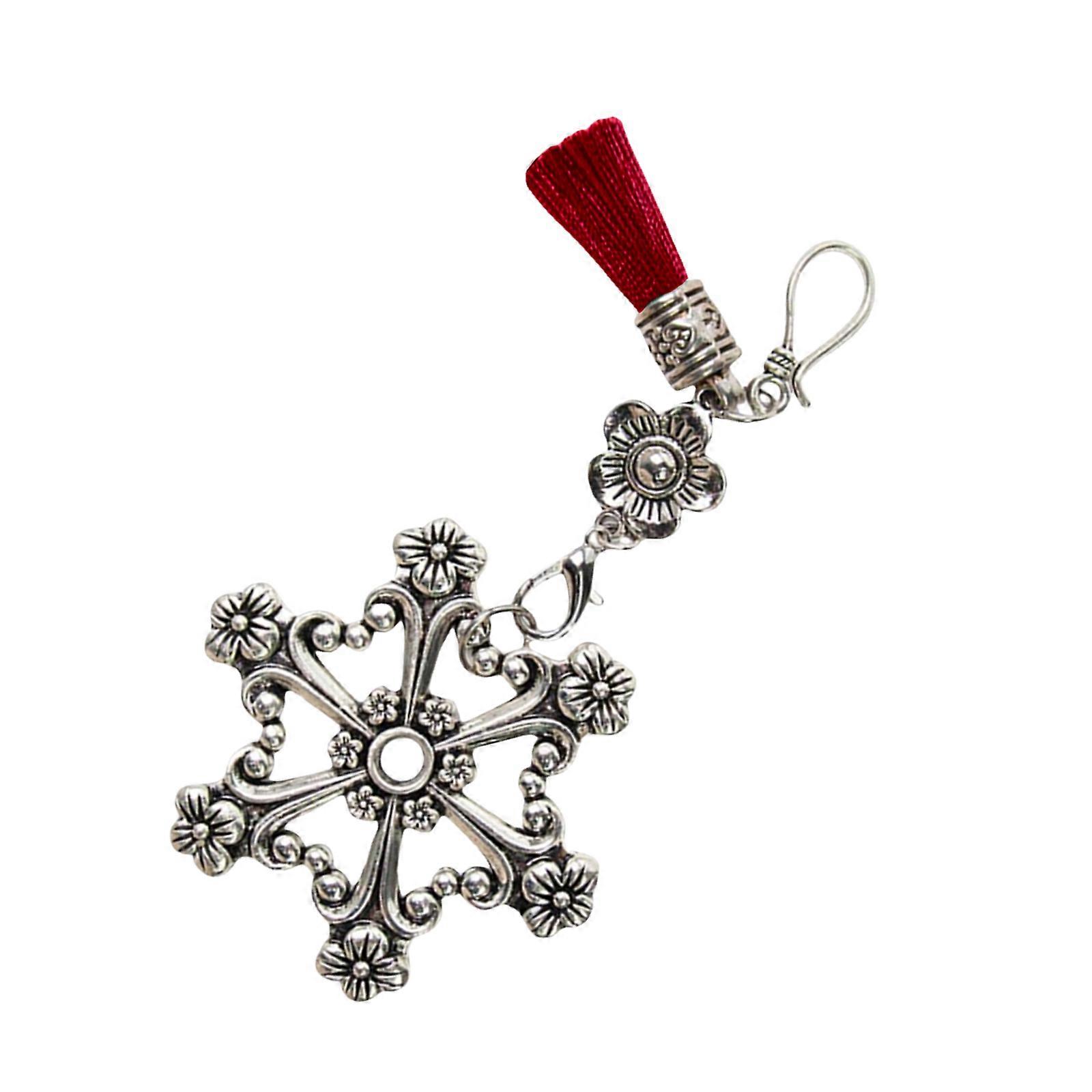 Antique Thread Bobbins Snowflake Shaped Thread Spools Embroidery Thread Spools Metal Thread Winders for Sewing Thread  redA