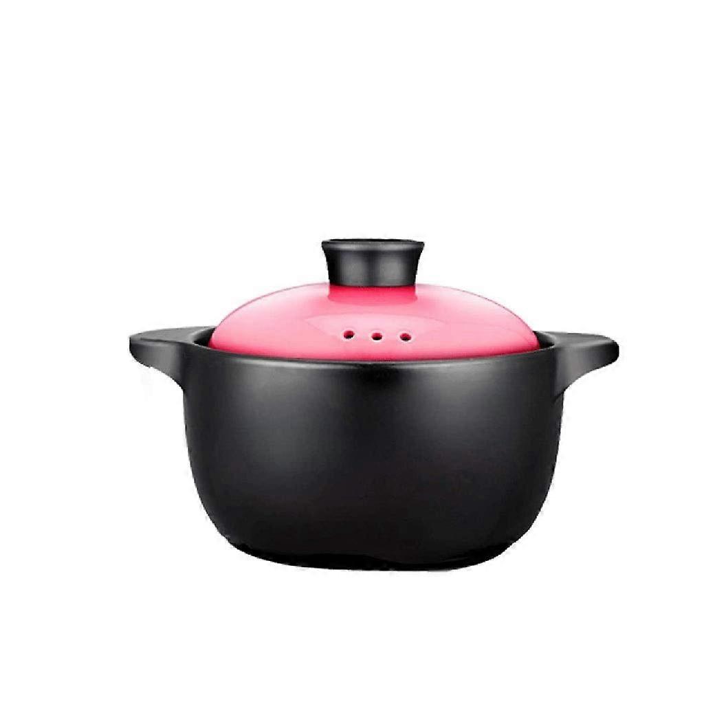Ceramic Stew Pot with Lid Clay Casserole Stockpot for Soup Stewing Cooking 10x18x27cm