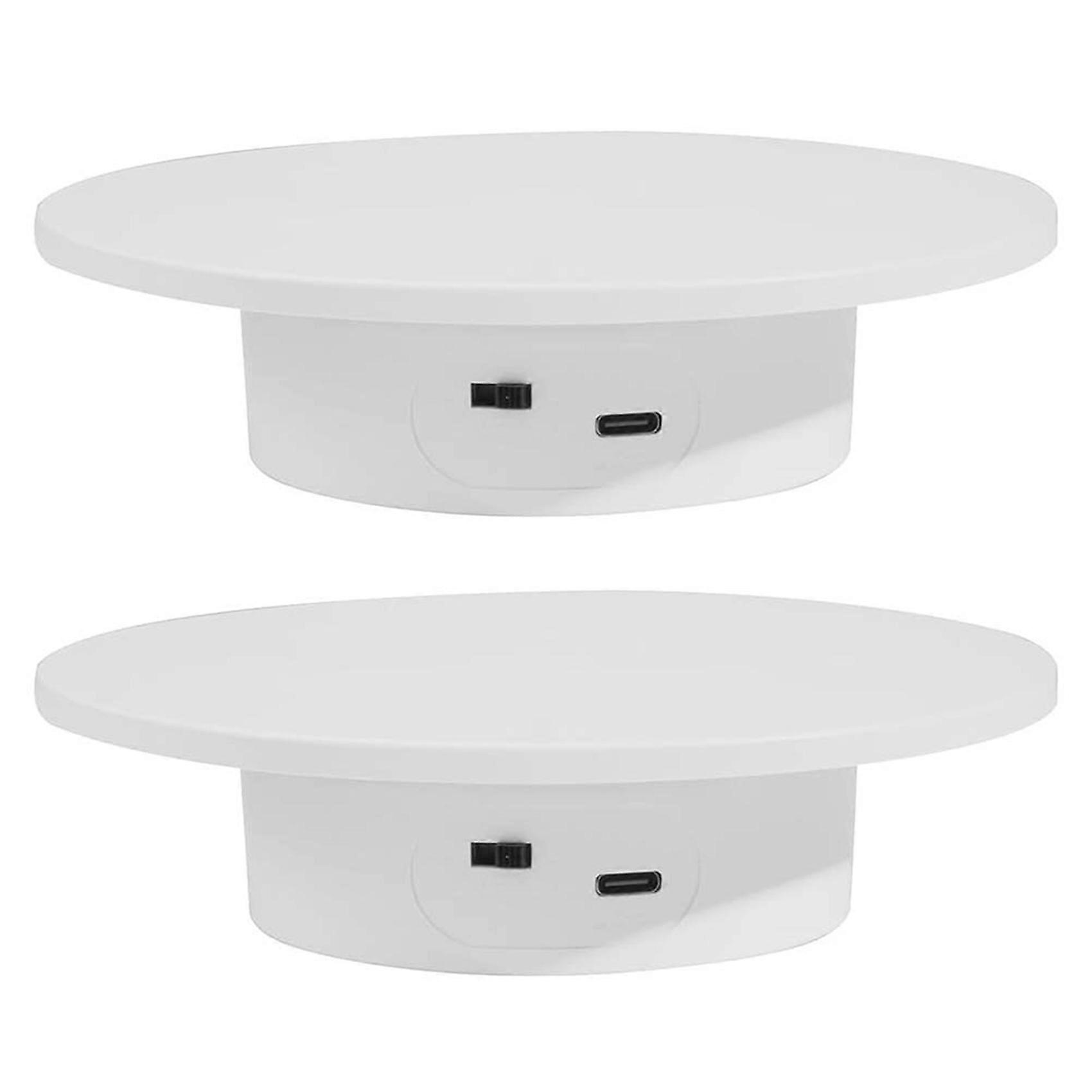 2X Motorized Rotating Display Stand, 360 Electric Rotary Turntable Base Lazy Susan, Load-Bearing 11Lbs, for Photography