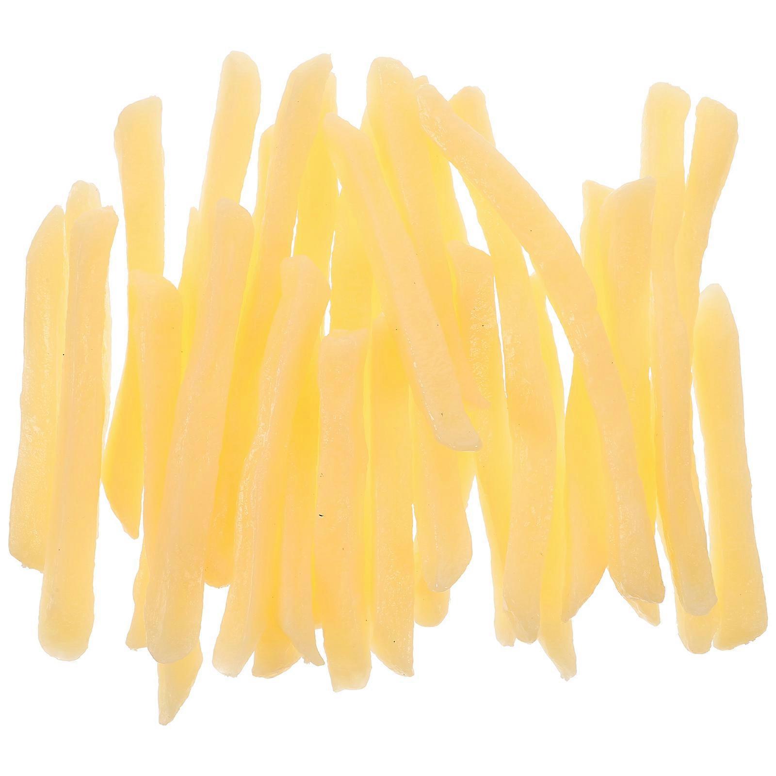 30pcs Simulated Fries Model Plaything Realistic Fries Model Adornment for Party