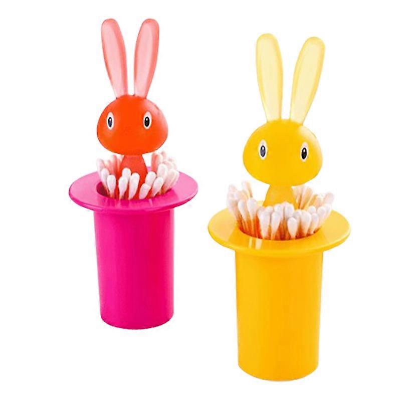 Bunny Toothpick Holder Dispenser, 2Pcs Self-Picking Rabbit Toothpick Organizer