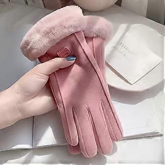 Pair Women's Thermal Lined Cycling Gloves, Winter Warmth Riding Gloves Halloween Christmas Accessories Winter Gloves