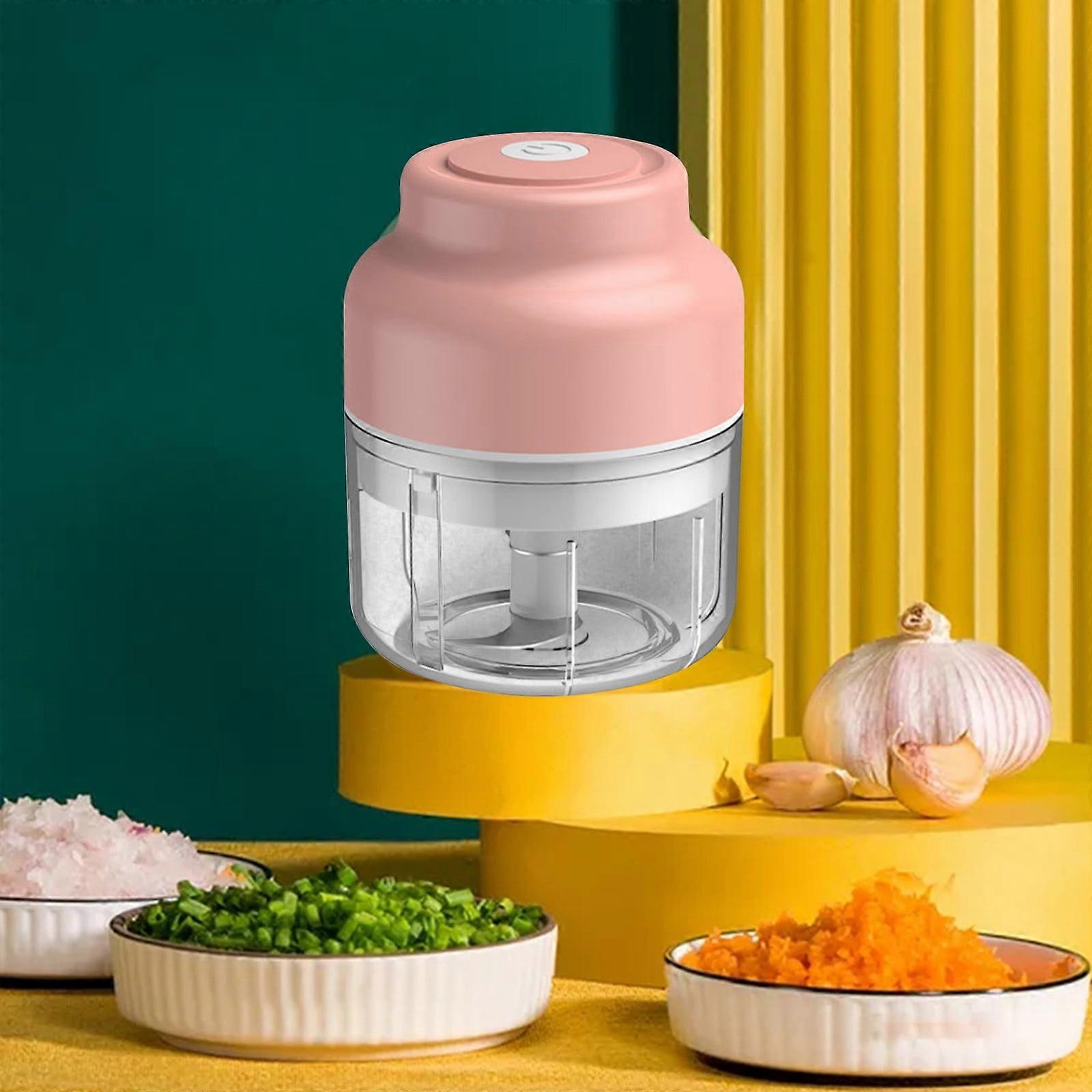 WICVIK Garlic Chopper, Mini Portable Veggie Chopper, 100ML Grinder for Onion, Ginger, Chili, Fruit, Meat, Wireless Food Processor