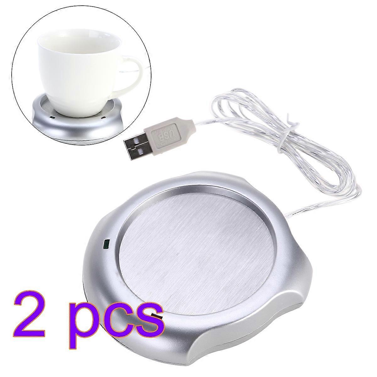 USB Mug Warmer Electric Heating Plate for Desk Coffee Tea 2Pcs
