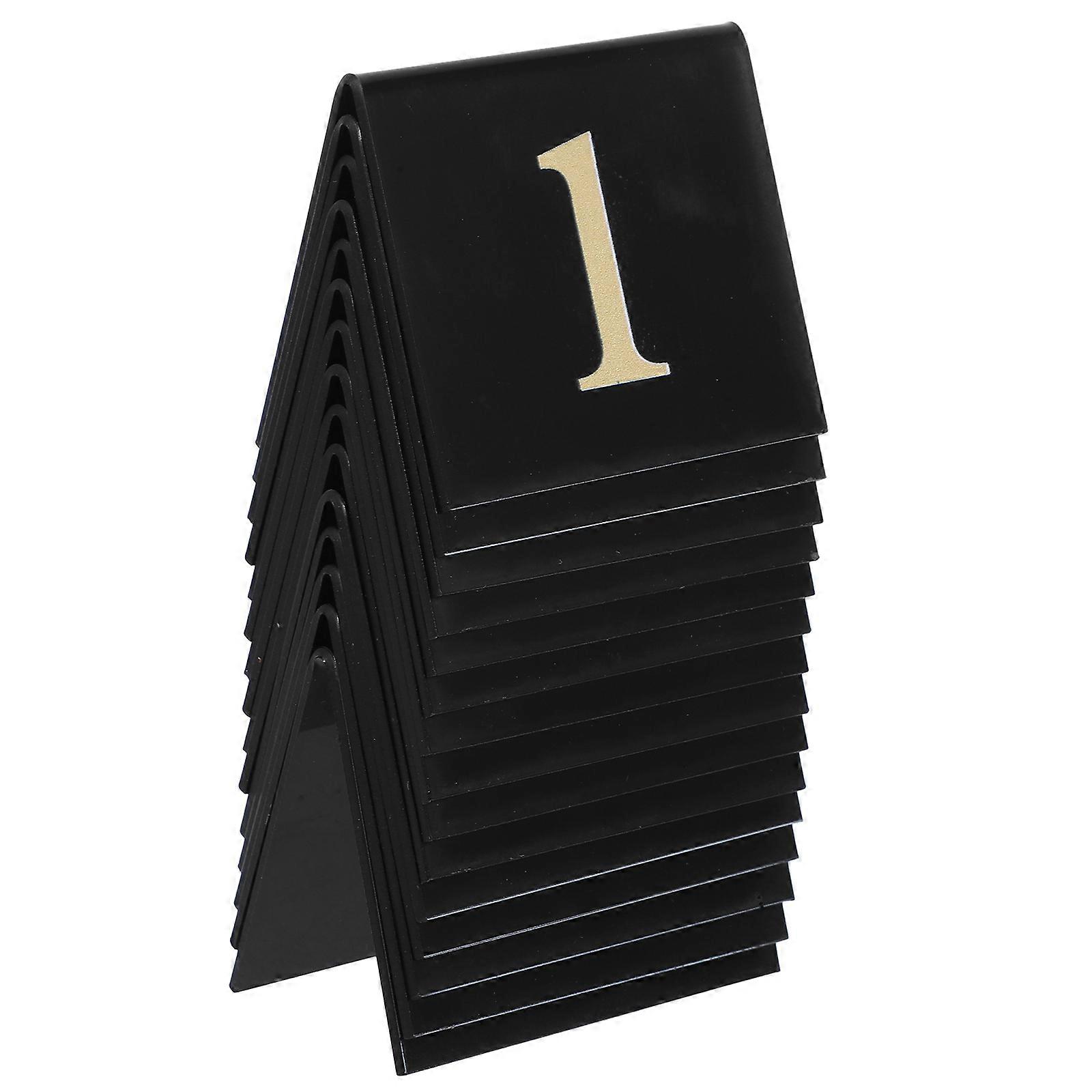 Number Markers Multi-Function Table Sign for Party Game 15Pcs Acrylic