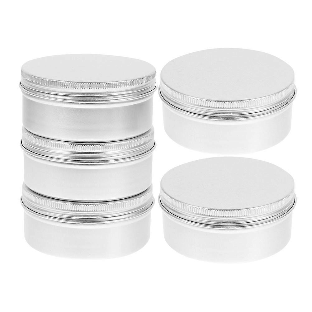 Silver Aluminum Tin Jars Makeup Boxes for Storage 10Pcs Durable Containers