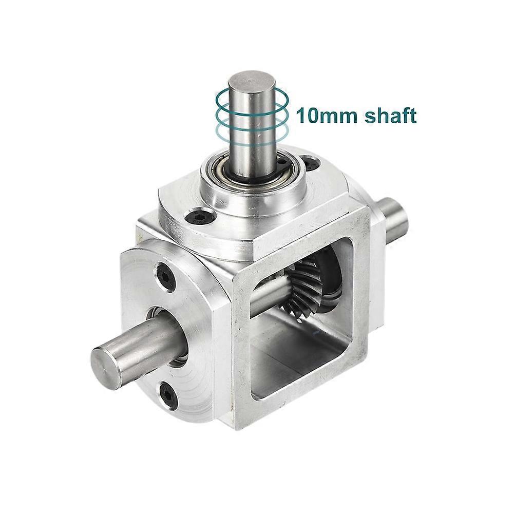 90Degree Right Angle Bevel 1:1 Forward Double Output Shaft 1 Module 20 Teeth Bevel Gear Aluminum Frame Simple DIY Module