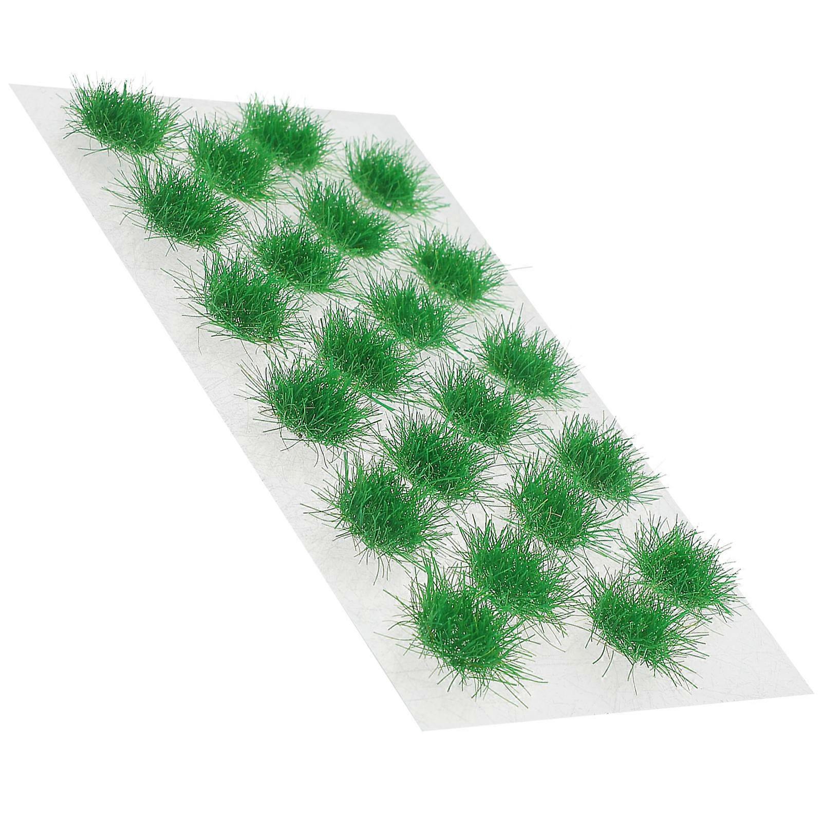 Static Grass Tuft Tabletop Decor 1 Set Dark Green Safe Plastic Material For Sand Table Decoration
