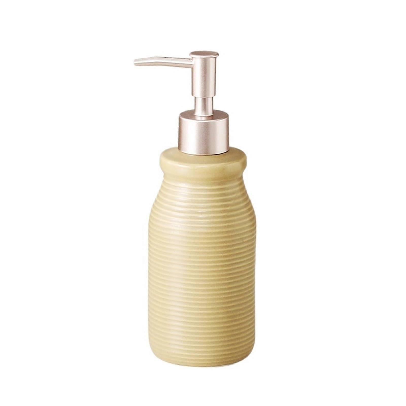 Ceramic Soap Dispenser 400ml Leakproof Easy Refill Pump for Kitchen and Bathroom Detergent