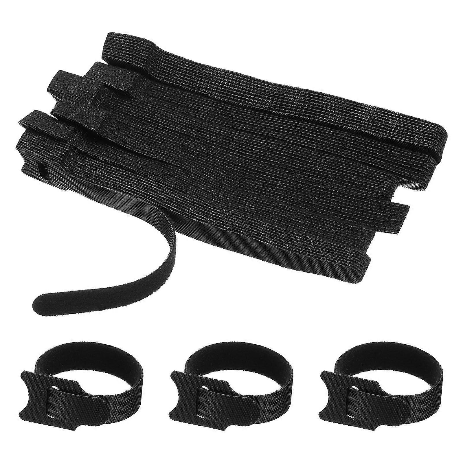 6 Inch Reusable Hook and Loop Cable Ties 60 Pack Adjustable Nylon Cord Organizer for Home Office