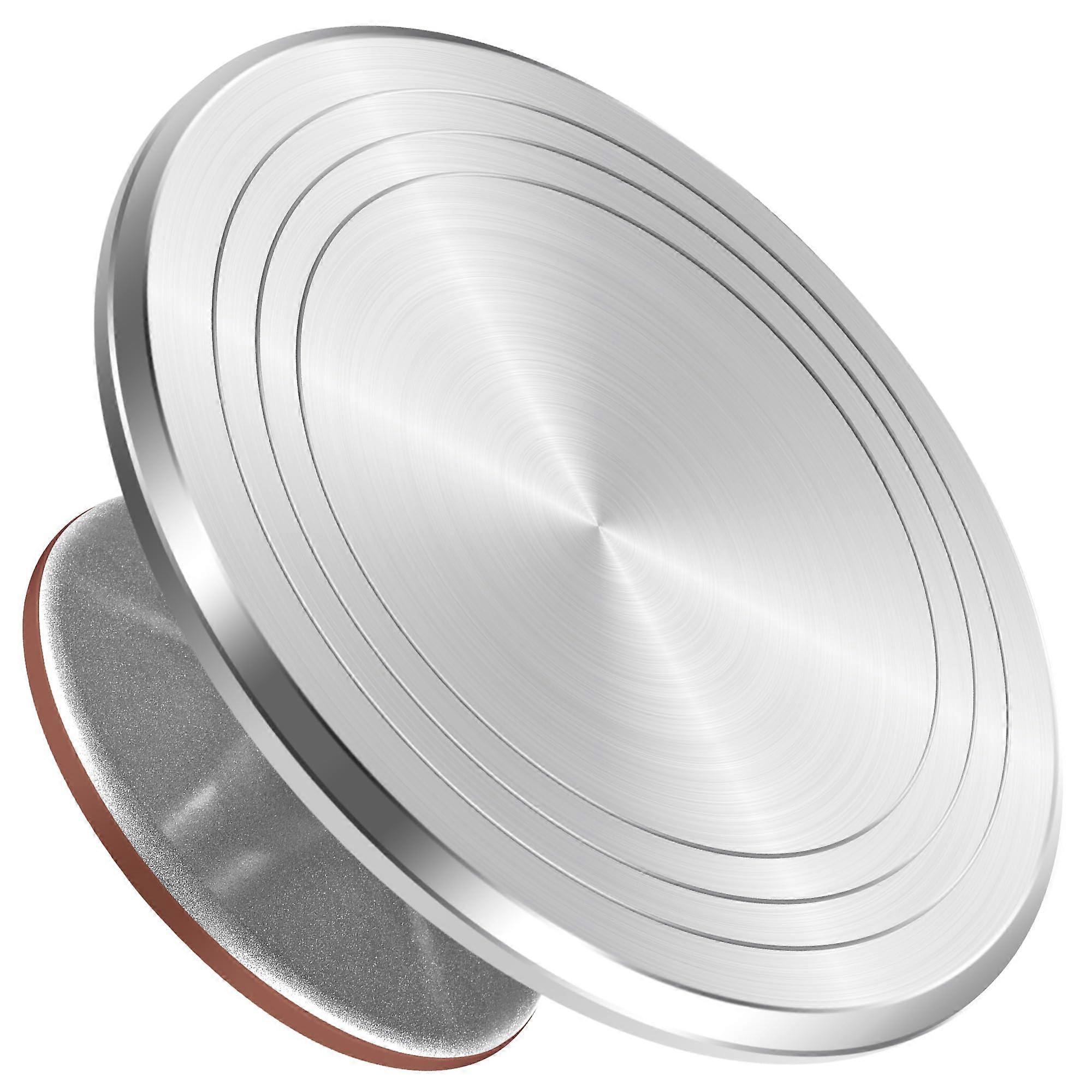 12 Inch Aluminum Cake Turntable with Ultra Smooth 360° Rotation and NonSlip Surface for Decorating