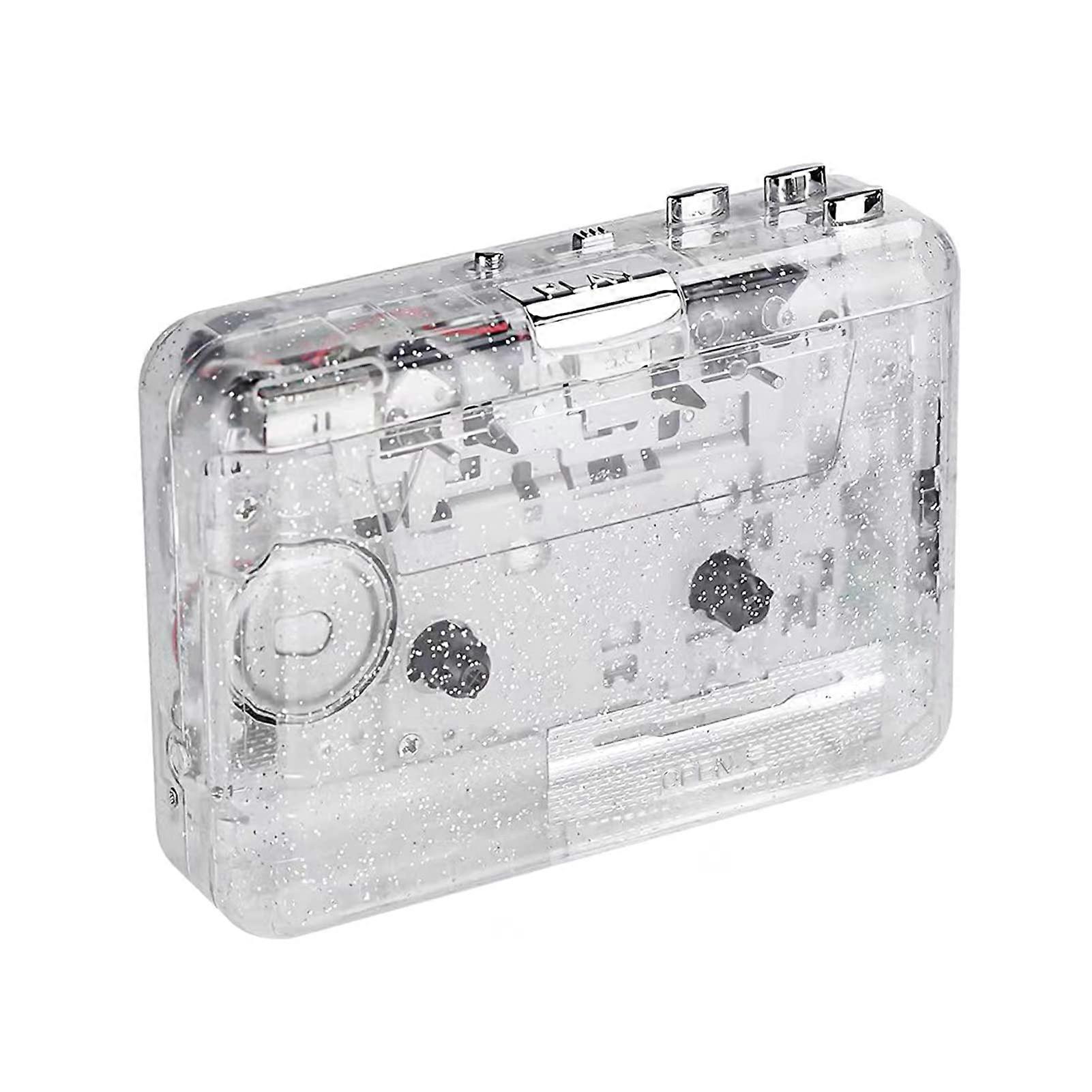 Cassette Player Portable USB Cassette Player Transparent Cassette Tape Player USB 2.0 Port For Digitizing Audio