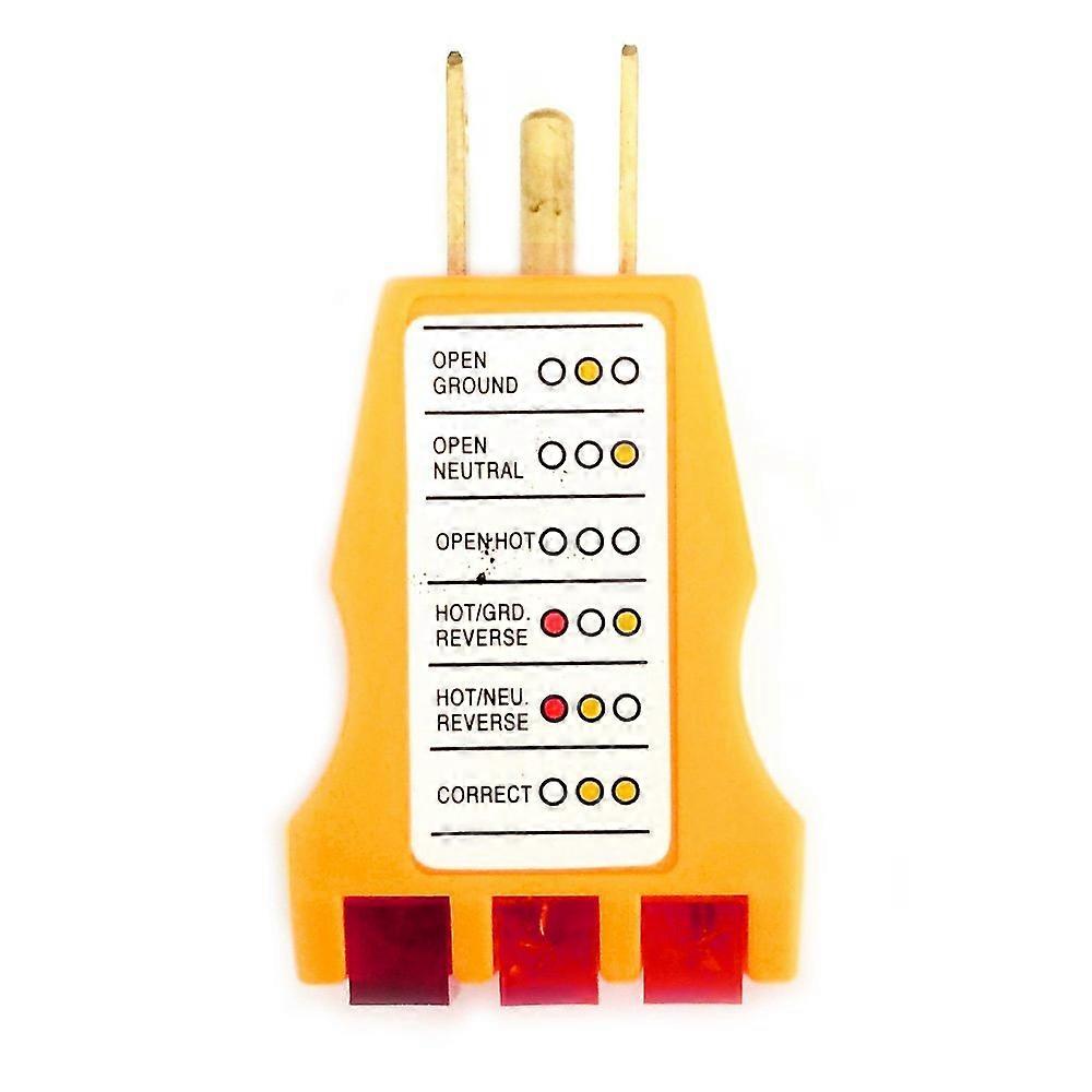 Electrical Outlet Tester 3 Prong with Indicator Lights for Quick Wiring Fault Detection at Home