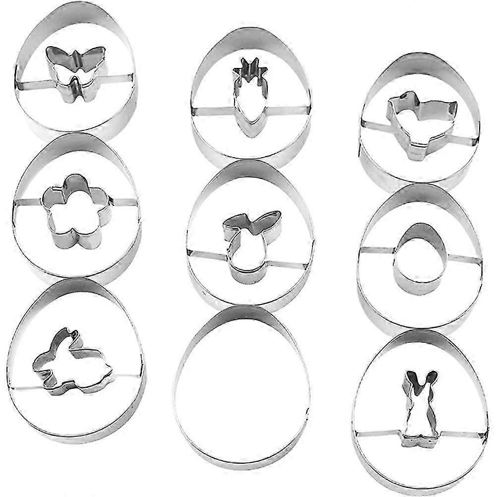 Silver Easter Cookie Cutters Egg Cookie Baking Cutter Mold for 45Pcs