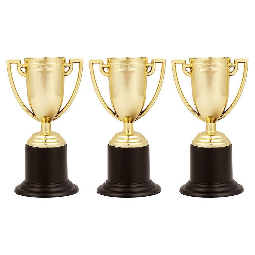 Golden Plastic Trophy Award Trophy for Awarding 6Pcs Set