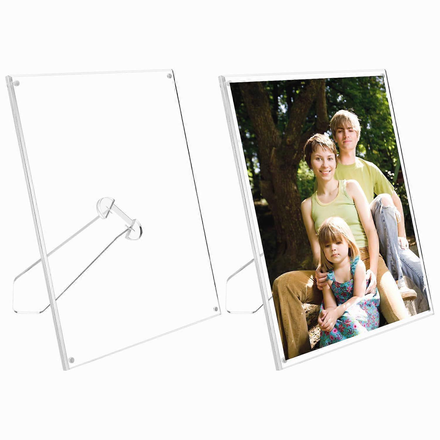 Acrylic Certificate Frame 2 Pack 8.5x11 Magnetic Corner Lock ShatterResistant Dual Display
