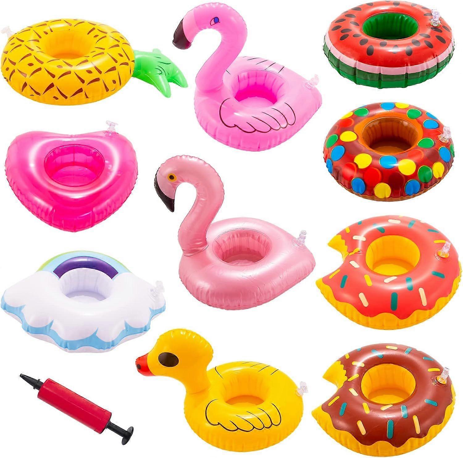 Inflatable Drink Holder Cute Pool Cup Holder Pool Float Accessories 10 Pack Inflatable Drink Holder