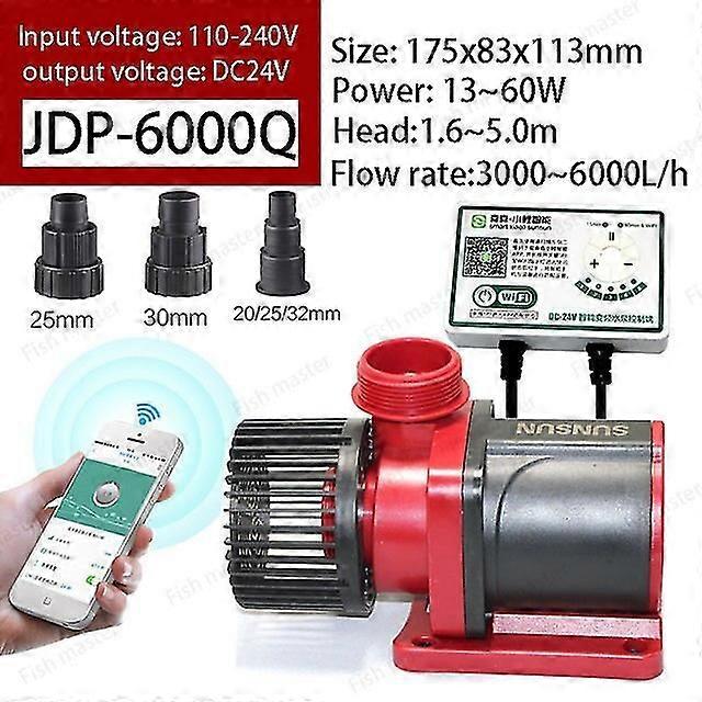 dc זרימת משאבת מים בתדר משתנה משאבת צוללת מתכווננת מיכל דגים להרים גבוה משאבה שקטה dcp dc jdp 18000