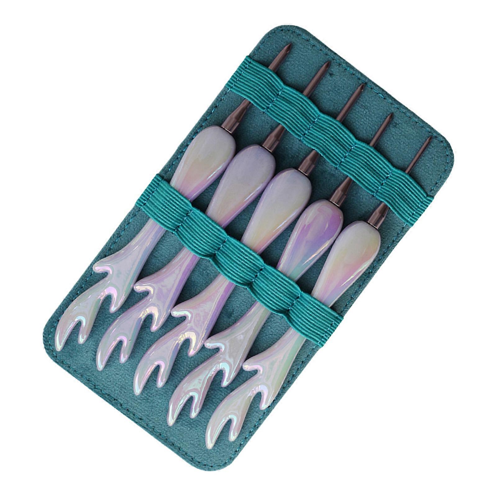 Acrylic Crochet Hook With Large Ergonomic Handle For Comfortable Knitting And Crafting Projects Multicolor