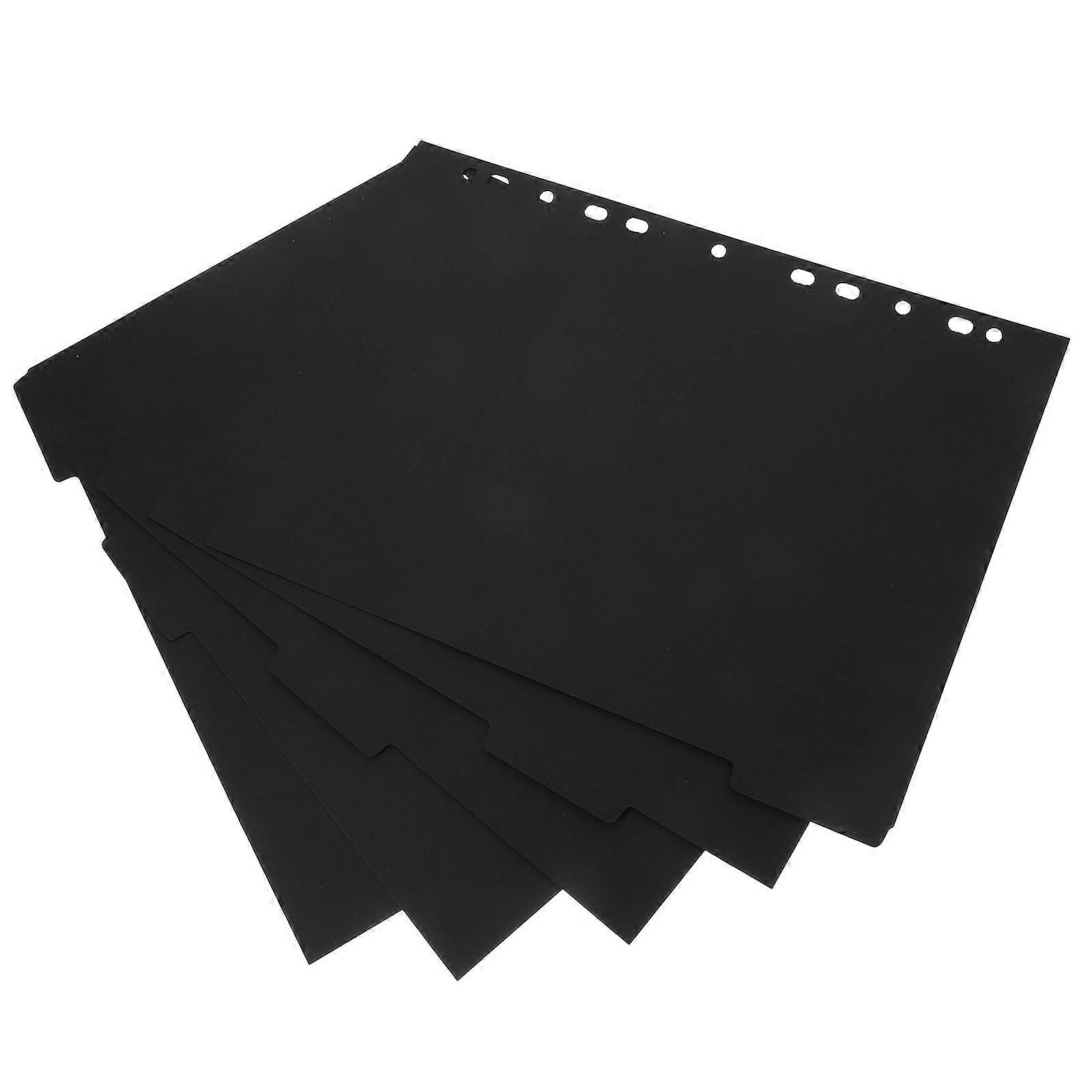 Index Dividers Black Paper Binder Dividers for Notebook 5 Sheets Included