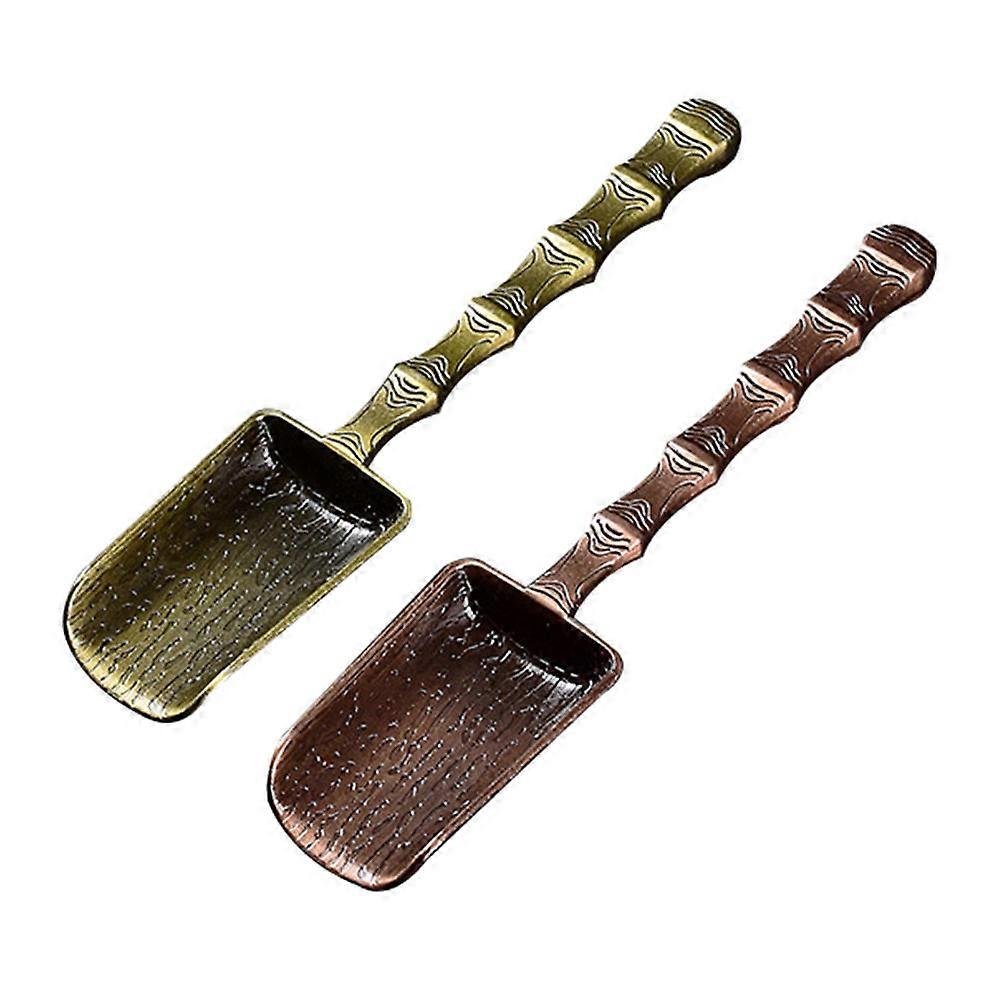 Tea Spoons Scoops Alloy Set for Tea 2Pcs with Assorted Color Design