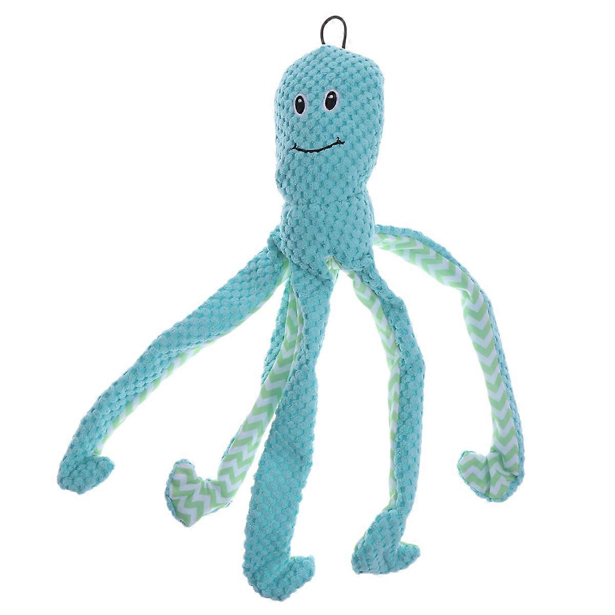 Pet Dog Squeaky Toy Plush Octopus for Interactive Play