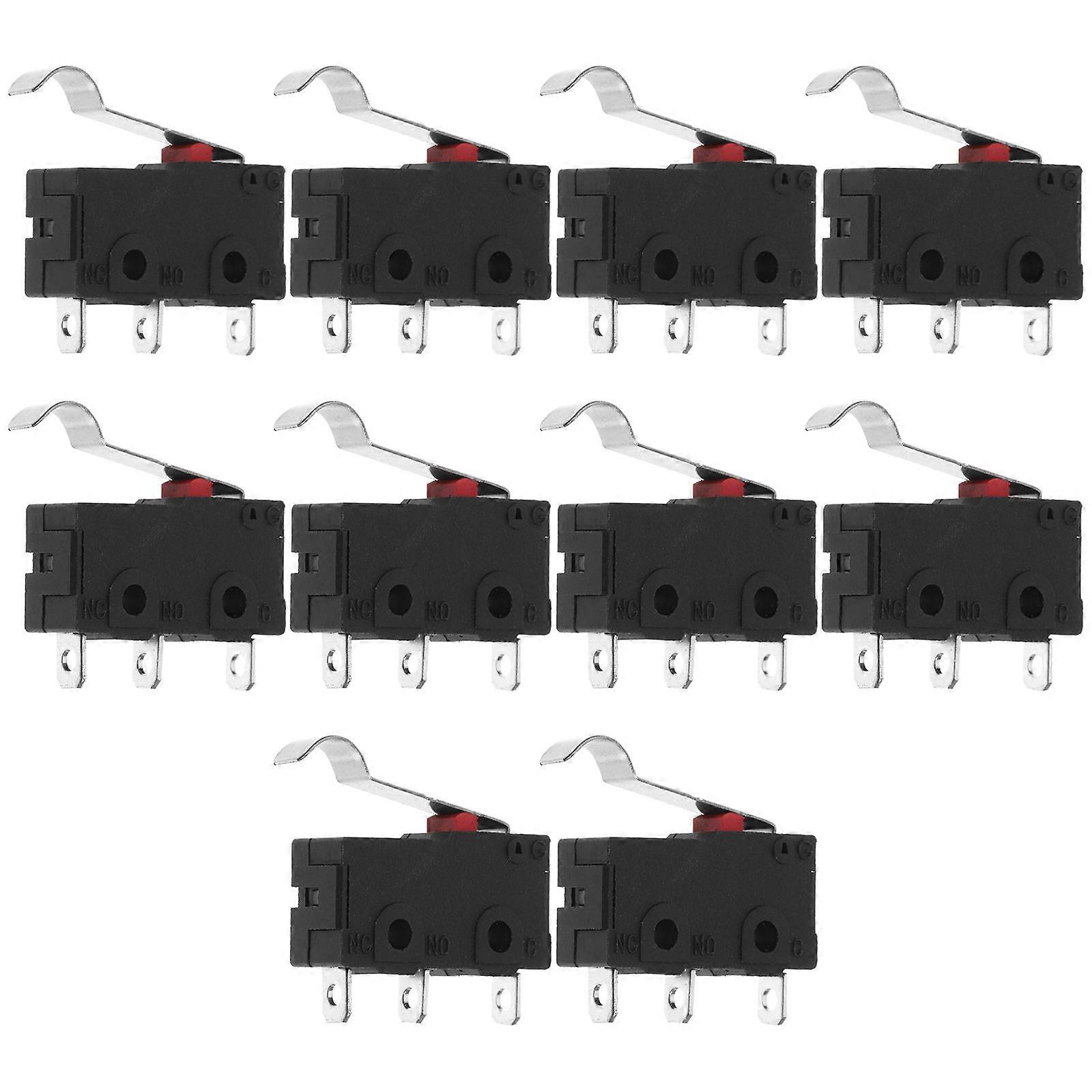 Compact Lever Switch Normally Open Close Switch With Lever Arm 10Pcs Reliable For Harsh Environments