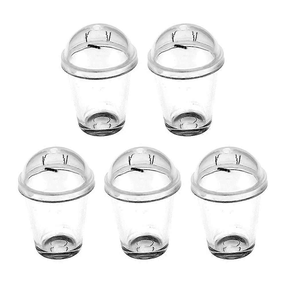 Mini Coffee Cups Coffee Cup Models for Decor 5Pcs Transparent Miniature Drinking Cup Props